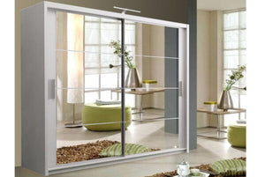 Delata Wardrobe Various Sizes - Available in White, Black or Grey