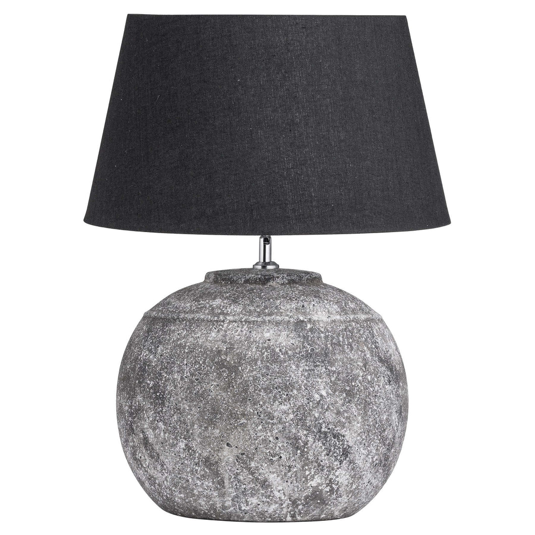 Regola Ceramic Table Lamp - Available in Aged Stone or Bronze Metallic