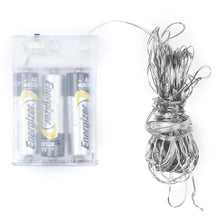 Load image into Gallery viewer, 100 LED Battery Micro Lights Silver Wire
