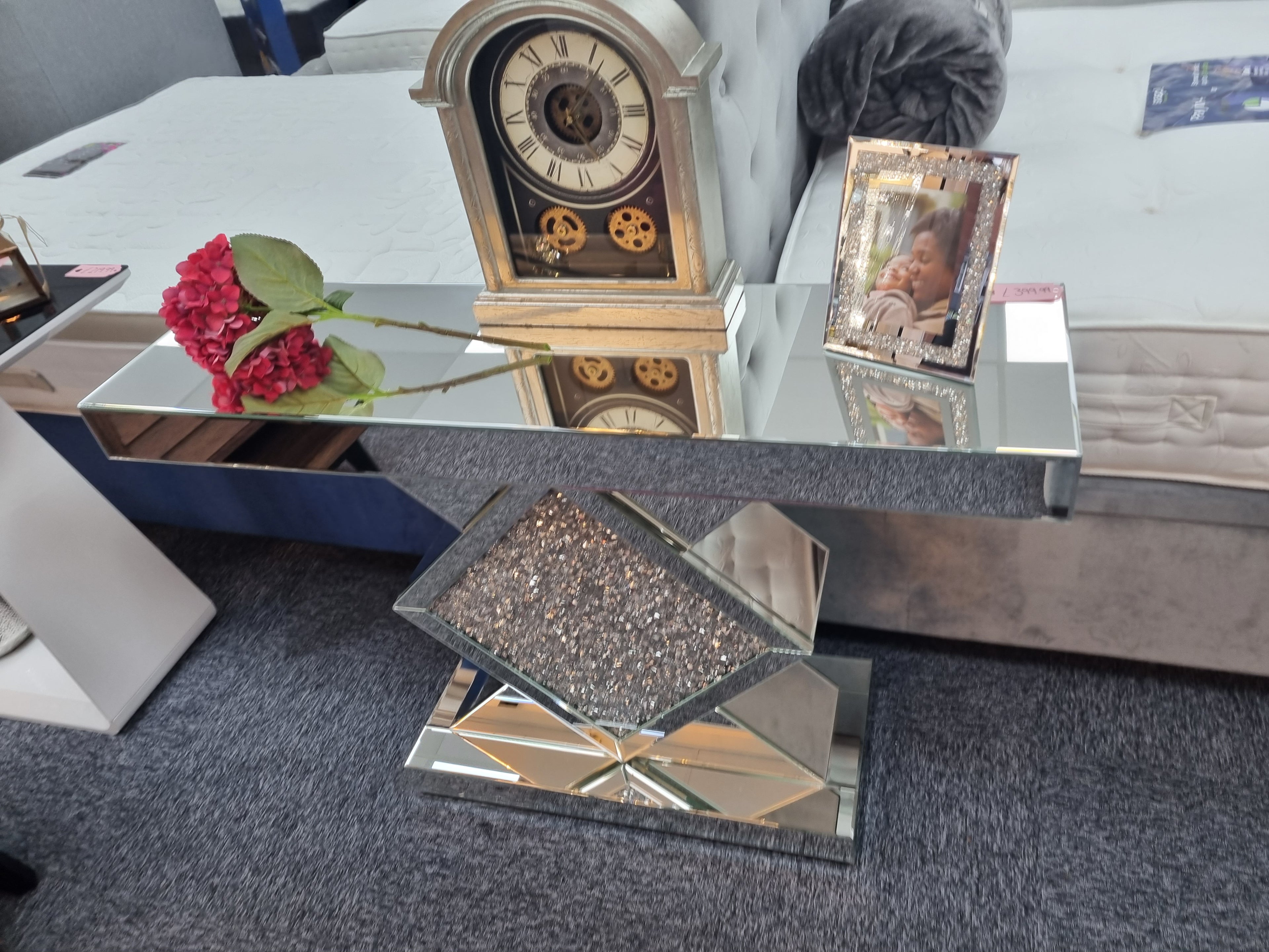 Marble & Light Up Console Units - Entry Side Table - Chelsea, Lewis, Triangle Light, Heart Light