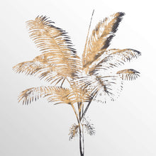 Load image into Gallery viewer, Metallic Mirrored Brass Palm Wall Art
