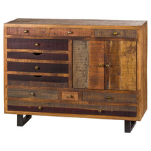 Load image into Gallery viewer, Multi Draw Reclaimed Industrial Chest With Brass Handle
