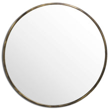 Load image into Gallery viewer, Antique Brass Large Narrow Edged Mirror
