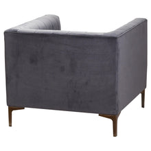 Load image into Gallery viewer, Emperor Grey Velvet Arm Chair
