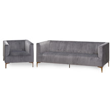 Load image into Gallery viewer, Emperor Grey Velvet 2 Seater Sofa
