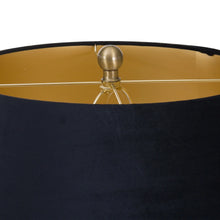 Load image into Gallery viewer, Santiago Bronze Table Lamp With Black Velvet Shade

