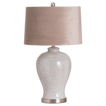 Load image into Gallery viewer, Hadley Ceramic Table Lamp With Natural Shade
