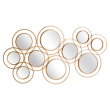 Load image into Gallery viewer, Abstract Gold Circular Wall Mirror
