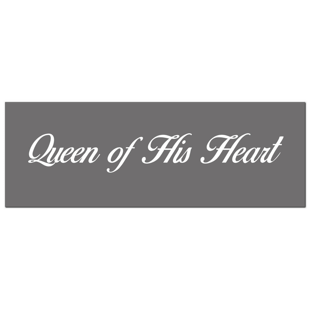 Queen Of His Heart Silver Foil Plaque