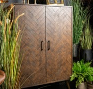 Hannah - Gold Drinks Cabinet