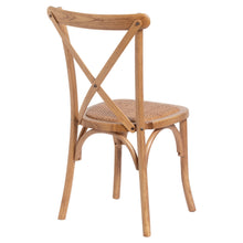 Load image into Gallery viewer, Light Oak Cross Back Dining Chair
