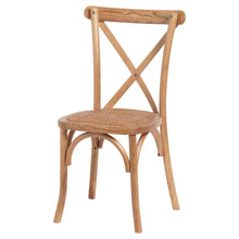 Load image into Gallery viewer, Light Oak Cross Back Dining Chair
