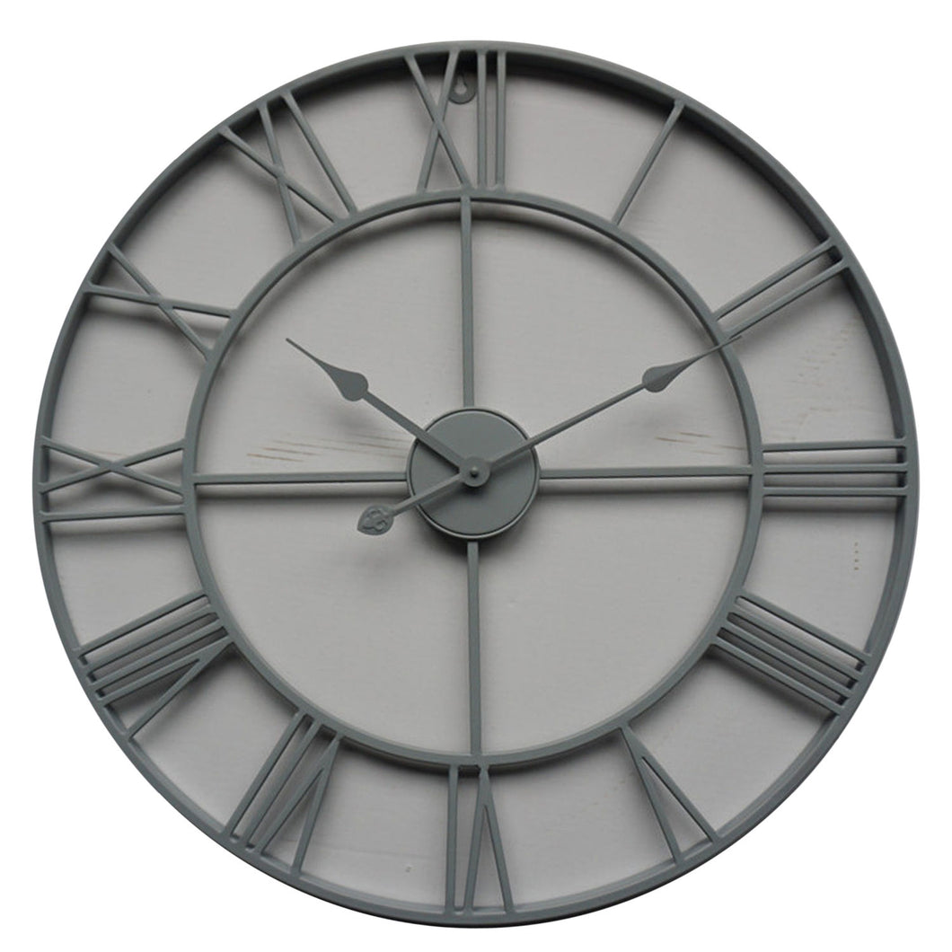 Grey Skeleton Wall Clock