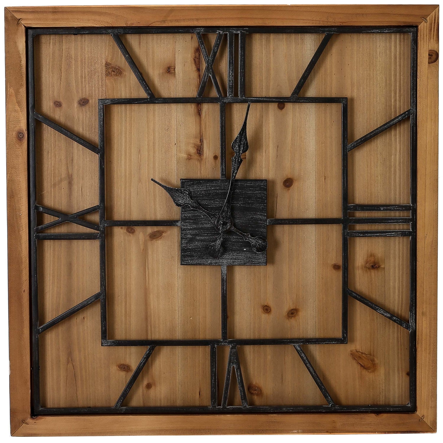 Williston Square Wooden Wall Clock - Large & Small