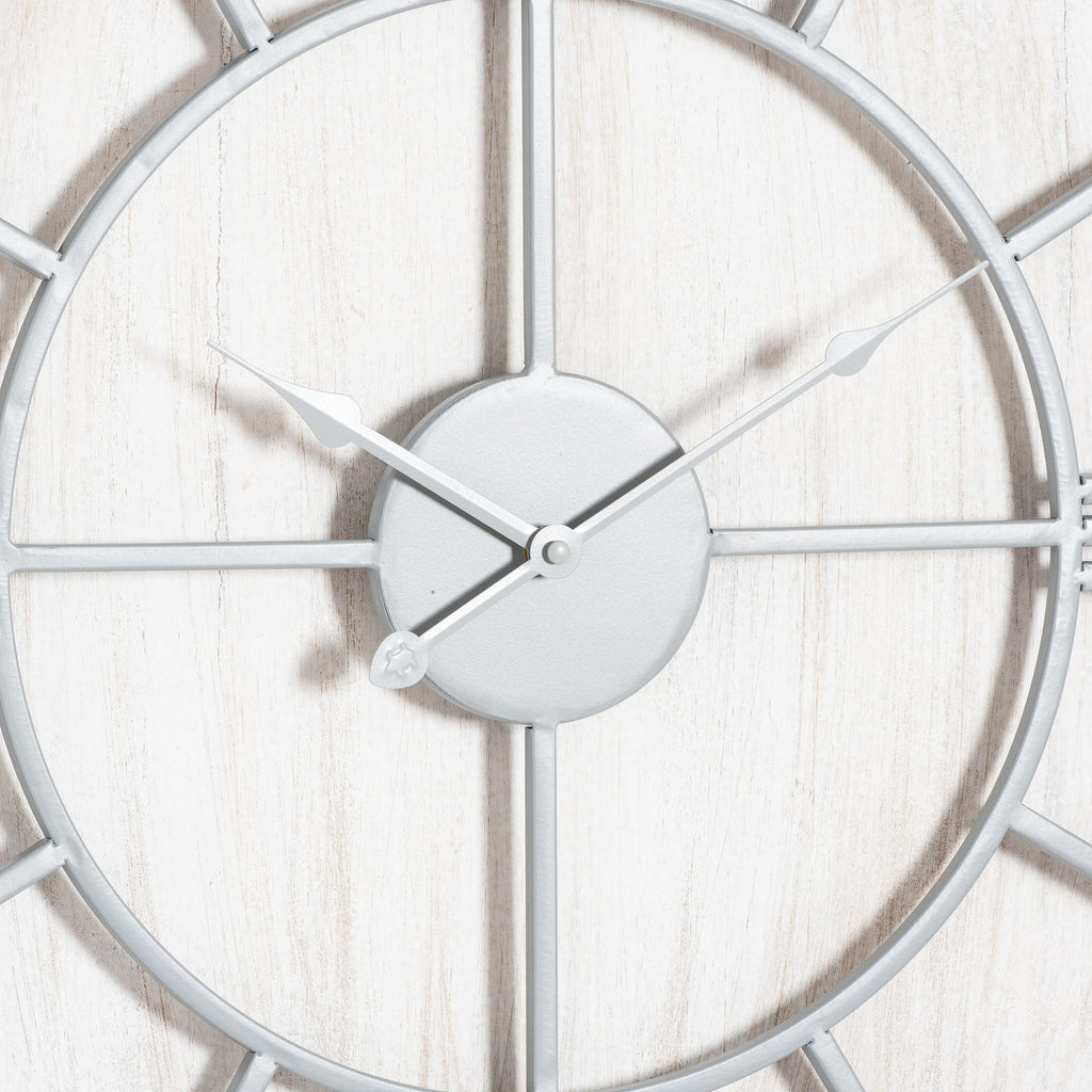 Williston White Wall Clock - Large & Small