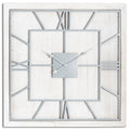 Williston White Square Wall Clock - Large & Small