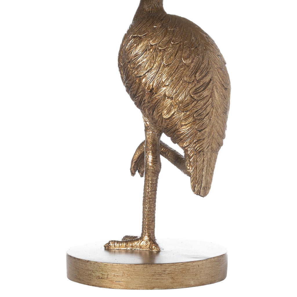 Florence The Flamingo Lamp With Emerald Velvet Shade