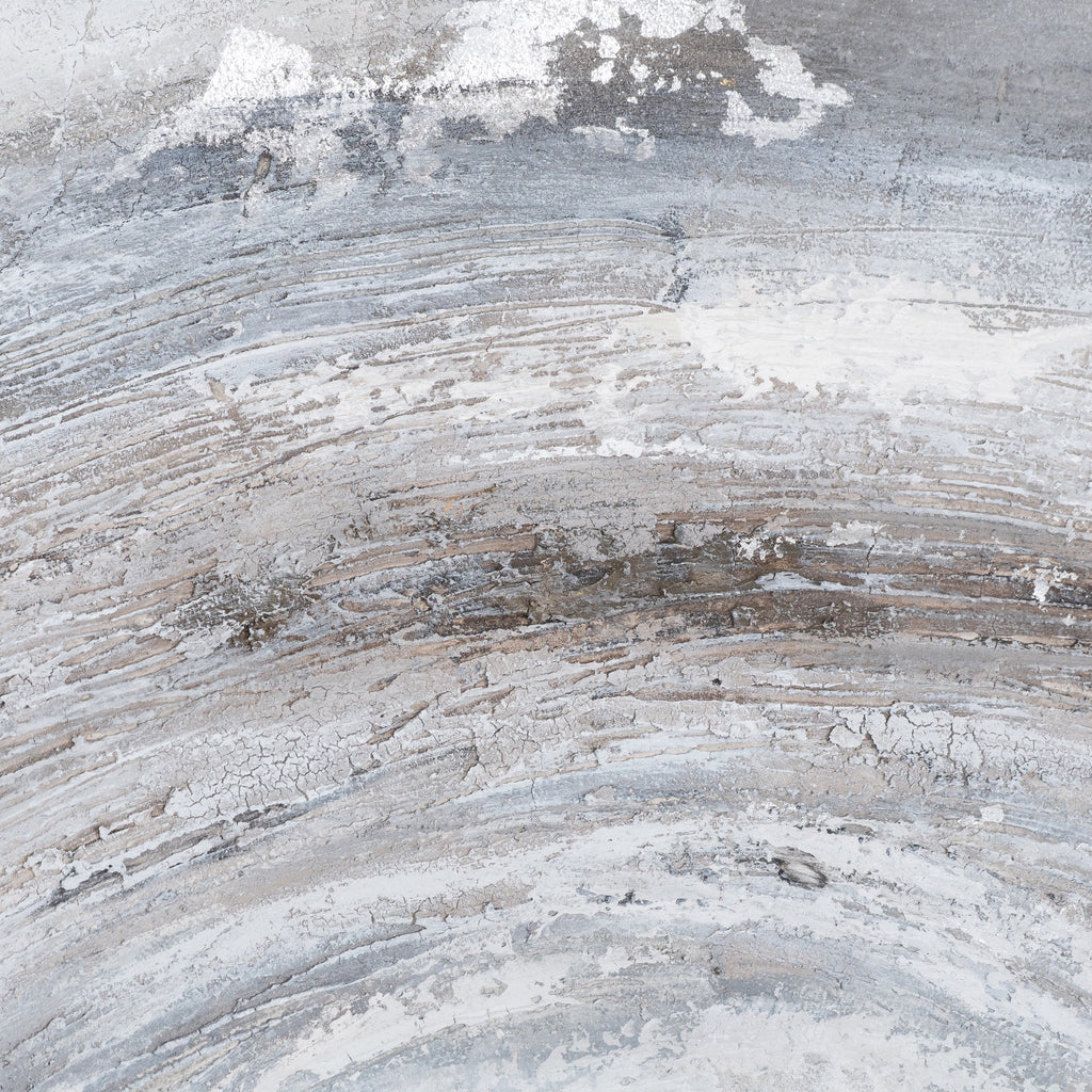 Orion Silver And Grey Hand Painted Canvas