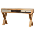 Reclaimed Industrial Console With Cross Leg