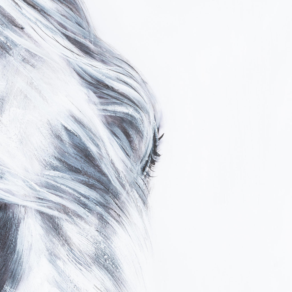 Hand Painted Horse Painting In Frame