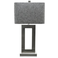 Load image into Gallery viewer, Baleria Chrome Lamp With Woven Shade
