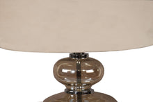 Load image into Gallery viewer, Justicia Metallic Glass Lamp With Velvet Shade
