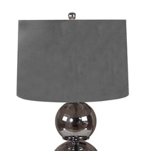 Load image into Gallery viewer, Shamrock Metallic Glass Lamp With Velvet Shade

