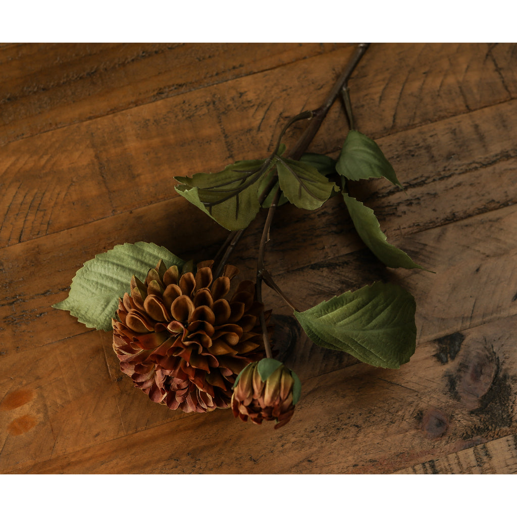 Deep Dahlia Stem & Mustard & Purple