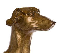 Load image into Gallery viewer, William The Whippet Gold Lamp With Charcoal Shade
