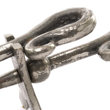 Load image into Gallery viewer, Antique Pewter Crook Handled Hearth Tidy
