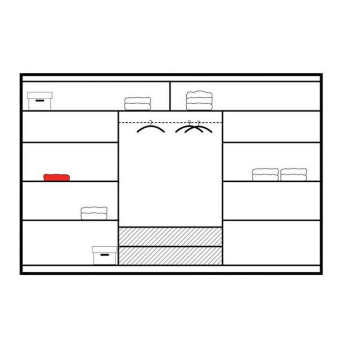 NOTSERP Grey Glass Wardrobe