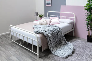 Henry Victorian Hospital Style Metal Bed Frame - Copper, Black or White - Available in Single, Small Double, Double & KingSize