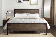 Load image into Gallery viewer, Marlon Industrial Style Metal &amp; Wood Fusion Bed Frame - Available in Double &amp; KingSize
