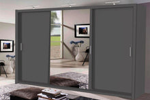 Load image into Gallery viewer, Miami Wardrobe 250cm - Available in Grey, Oak, Walnut, Wenge, White or Black
