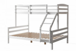Wooden Hopin Triple Bunk Bed - Colour Option White or Grey