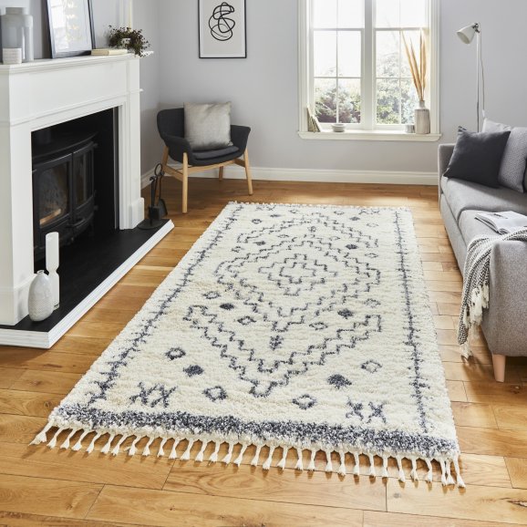 Aspen Rugs Pattern - Grey/Ivory