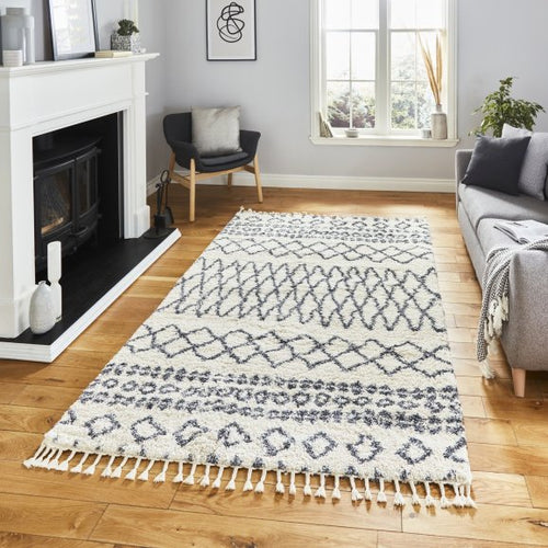 Aspen Rugs Shapes - Grey/Ivory or Ivory/Grey