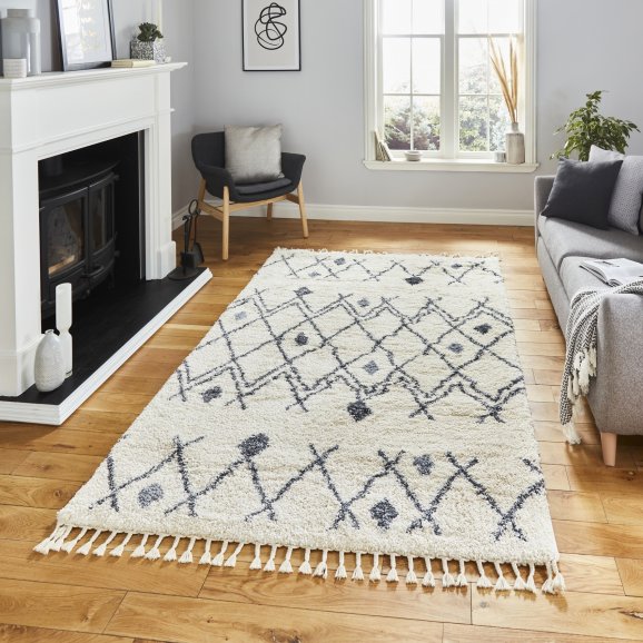 Aspen Rugs Freehand - Grey/Ivory or Ivory/Grey