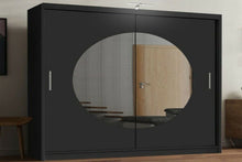 Load image into Gallery viewer, Moon Wardrobe 207cm - Available in White, Black or Grey
