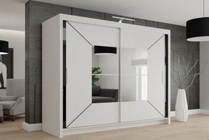 Nicole Wardrobe Various Sizes - Available in White, Black or Grey