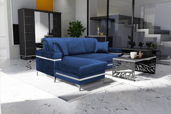 Florence Corner Sofa Bed - Available in Blue, Green & Black