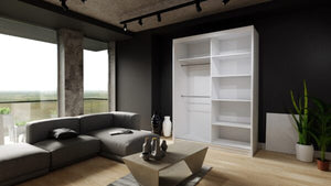 Royal Wardrobe Multiple Sizes - Available in Grey, White or Oak