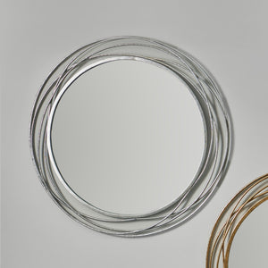 Metal Round Wall Mirror - Available in Antique Gold or Antique Silver