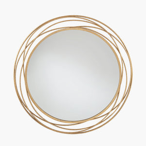 Metal Round Wall Mirror - Available in Antique Gold or Antique Silver