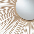 Metal Starburst Round Wall Mirror - Available in Gold or Black & Gold