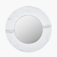 Load image into Gallery viewer, Wood Veneer Round Wall Mirror - available in Brown or White
