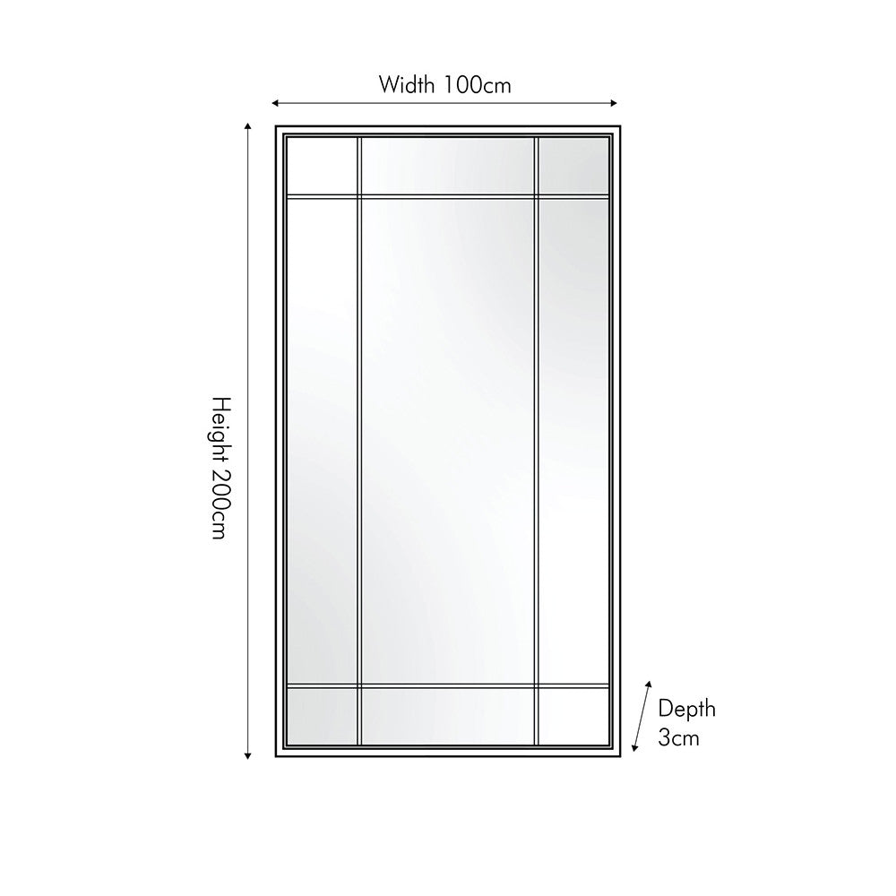 Antique Bronze Metal Rectangular - Available in Wall Mirror or Floor Mirror Style