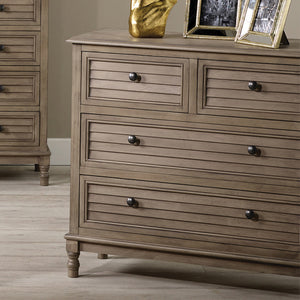 Ashwell Taupe Pine Wood 4 Drawer Unit K/D