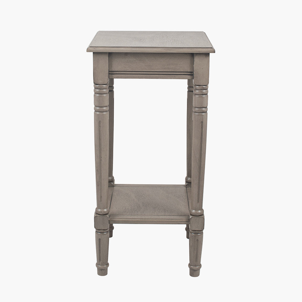 Heritage Taupe Pine Wood Square Accent Table K/D