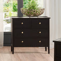 Chelmsford Vendee Sating Black Wood 4 Drawer Unit